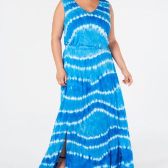 INC International Concepts Dresses & Skirts - INC Tie Dye Blouson Maxi Dress 4XL